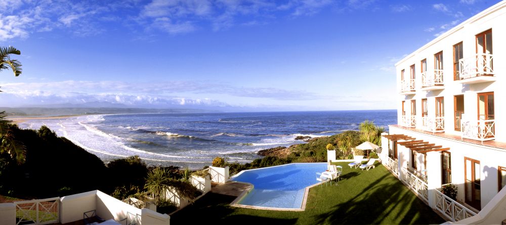 Overlooking the pool, exterior and amazing view at Plettenberg Hotel, Plettenberg, South Africa - Image 8