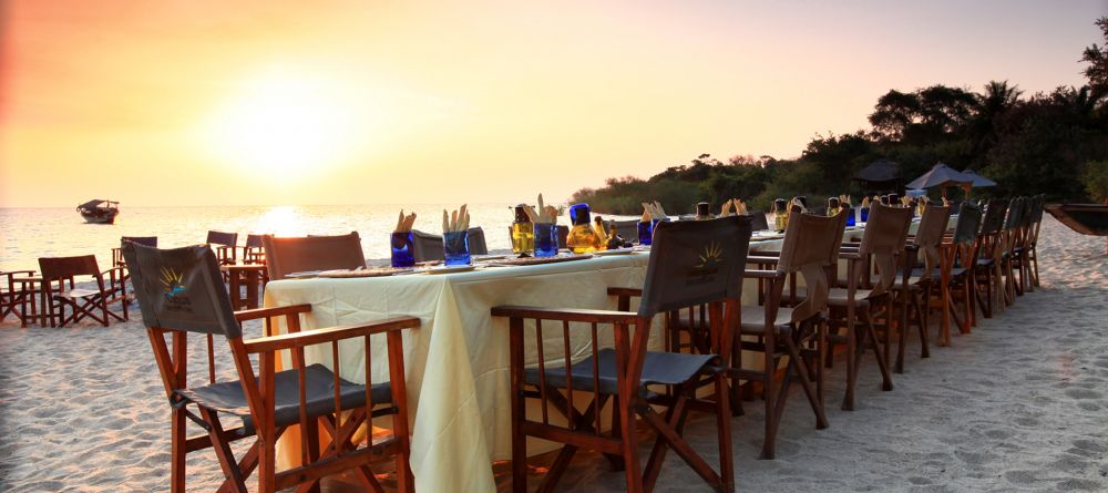 Dining on the beach at Kungwe Beach Lodge, Mahale Mountains National Park, Tanzania - Image 8