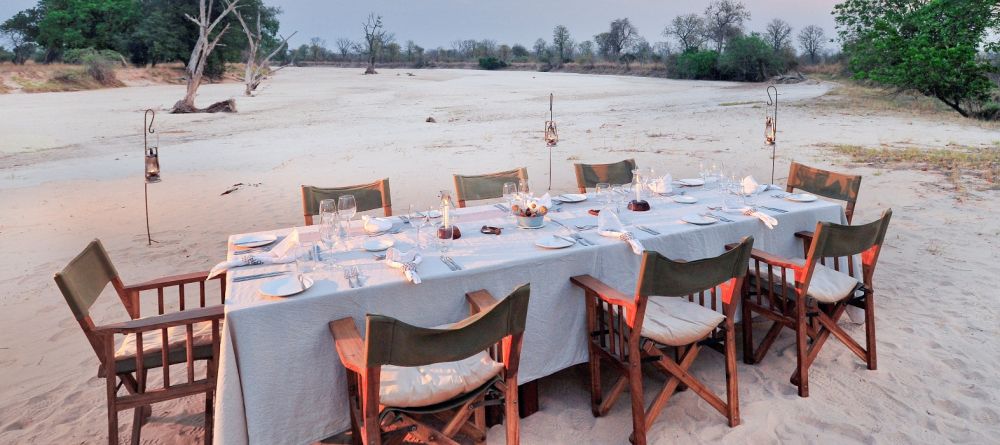 Dinner in the Luwi River at Nsolo Bush Camp, South Luangwa National Park, Zambia - Image 9
