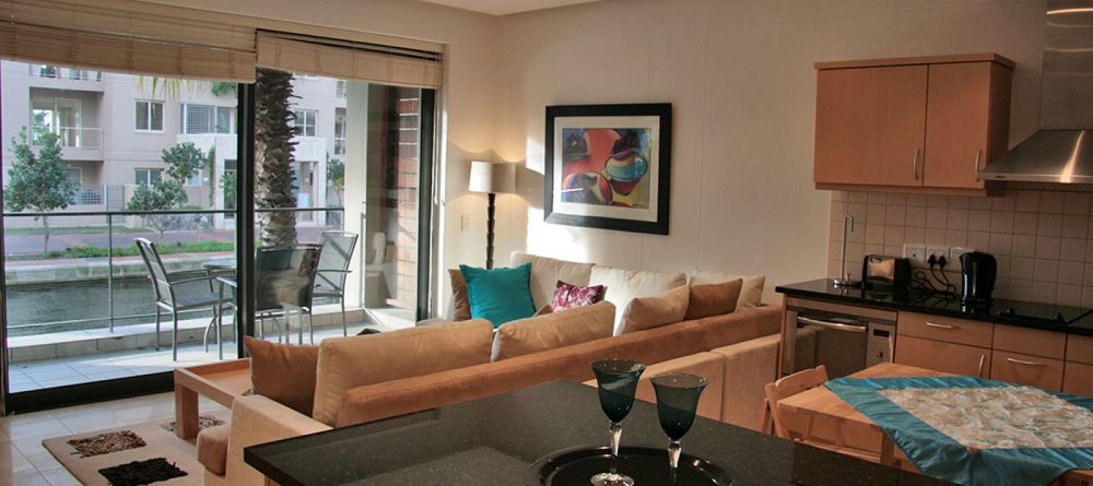 Waterfront Village Luxury One Bedroom Living Area - Image 7