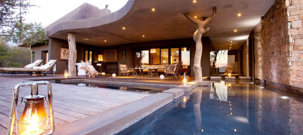 The private pool and sun deck overlooking the river at Chitwa House, Sabi Sands Game Reserve, South Africa - Image 4
