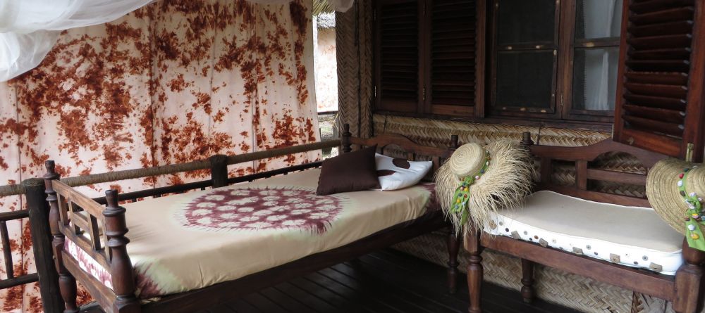 A comfortable outdoor area to lounge at Pole Pole Bungalow Resort, Mafia Island, Tanzania (Mango staff photo) - Image 9