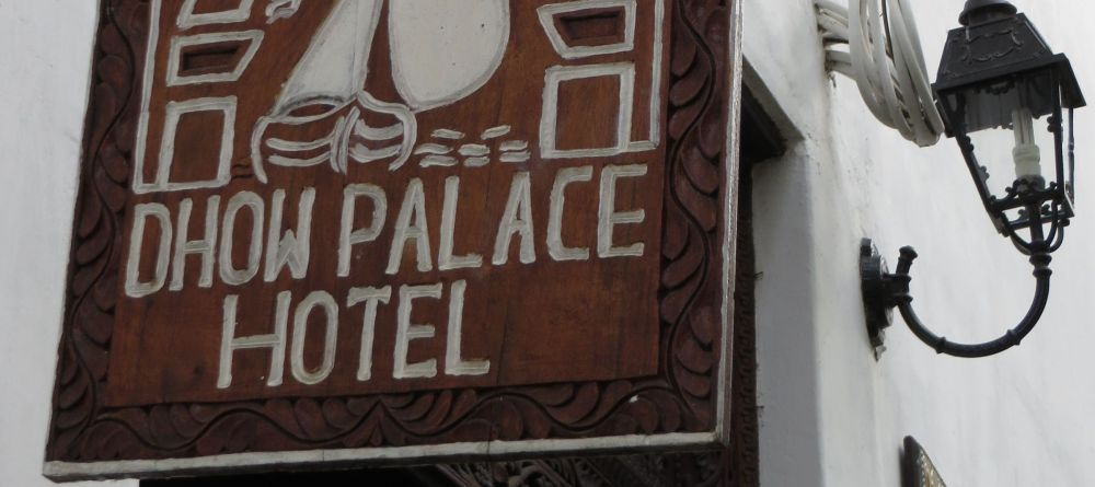The entryway's sign at Dhow Palace Hotel, Zanzibar, Tanzania (Mango staff photo) - Image 4