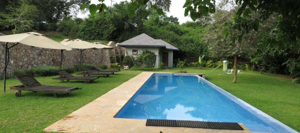 The secluded pool and sun loungers at Lake Duluti Lodge, Arusha, Tanzania (Mango staff photo) - Image 5