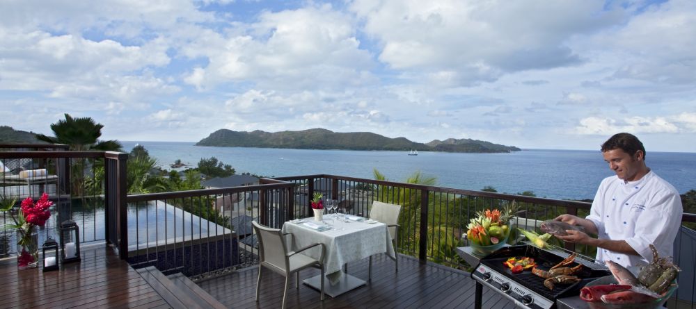 Private in-villa barbecue for a romantic dinner with beautiful views at Raffles Praslin, Praslin, Seychelles - Image 6