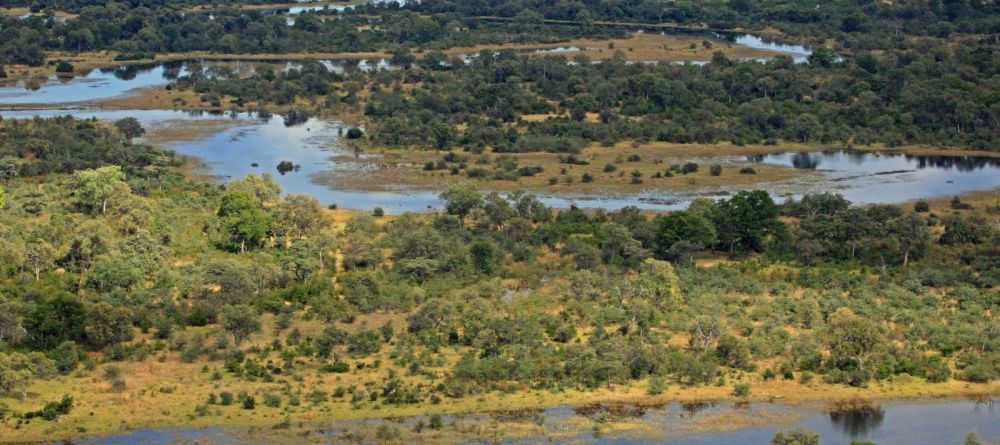 Aerial shot of wetlands at Selinda Canoe Trail, Linyati Wetlands, Botswana (Wilderness Safaris) - Image 4