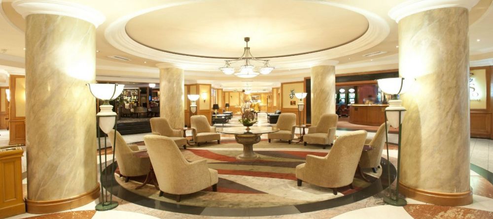 The bar and lounge area at Kalahari Sands Hotel, Windhoek, Namibia - Image 1