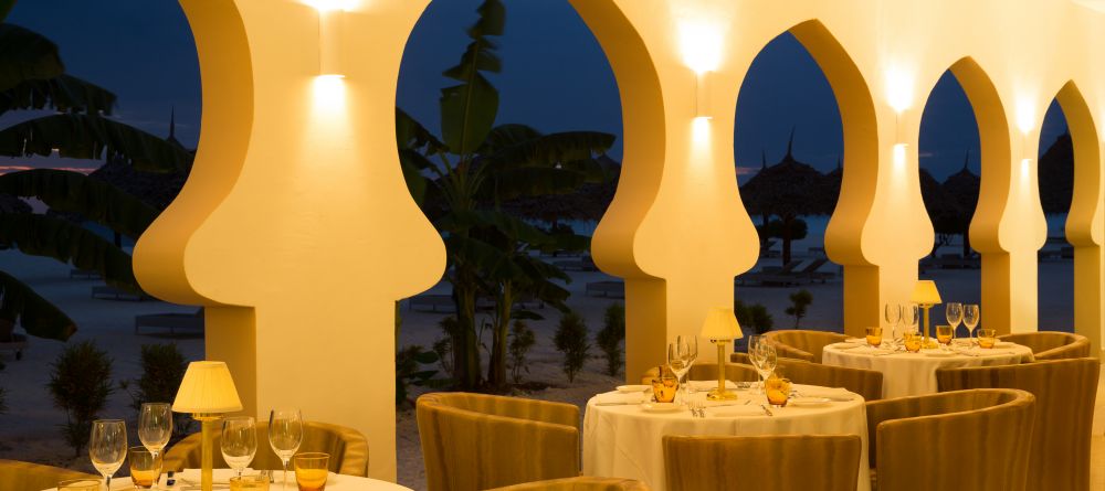 The beachfront dining area offers diverse cuisine at Gold Zanzibar Beach House & Spa, Zanzibar, Tanzania  - Image 9
