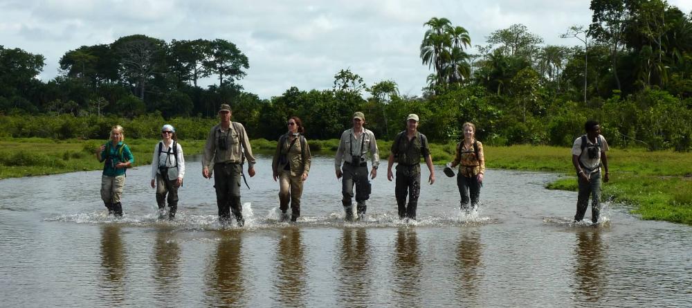 Mango staff member Teresa hiking at Lango Camp, Odzala National Park, Republic of Congo (Mango Staff photo) - Image 16