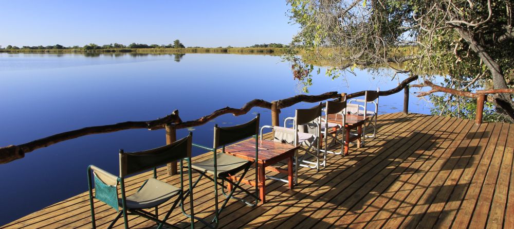 The deck overlooking the water at Guma Lagoon Camp, Okavango Delta, Botswana - Image 1