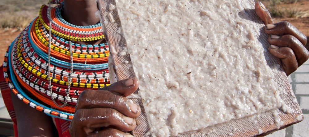 Handmade elephant dung paper produced by the local Maasai at Sabuk Lodge, Laikipia, Kenya - Image 5