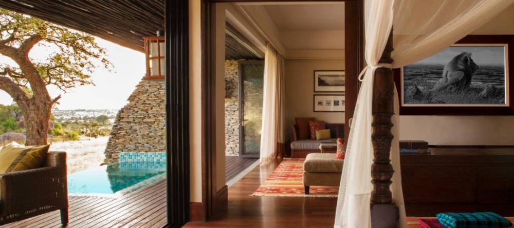 The layout of a suite with a private plunge pool and veranda overlooking the plains at The Four Seasons Safari Lodge, Serengeti National Park, Tanzania - Image 12
