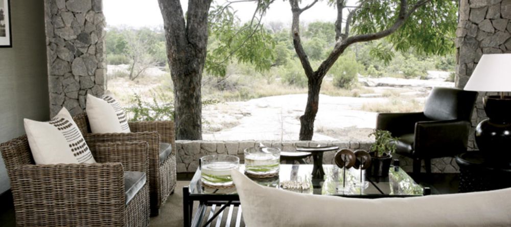 The lounge with a wonderful view of passing wildlife at Londolozi Granite Suites, Sabi Sands Game Reserve, South Africa - Image 6