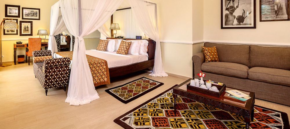 Bedrooms have modern African-inspired decor at Hideaway of Nungwi Resort & Spa, Zanzibar, Tanzania - Image 3