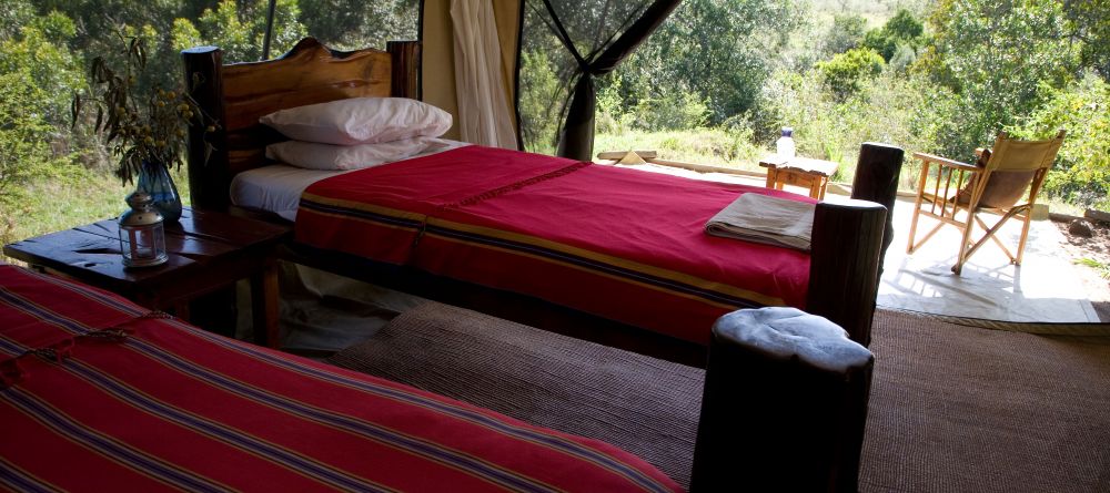 Twin tent interior at Offbeat Mara Camp, Masai Mara National Reserve, Kenya - Image 1