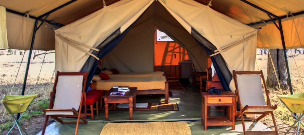Tent interior at Sametu Camp, Serengeti National Park, Tanzania - Image 1