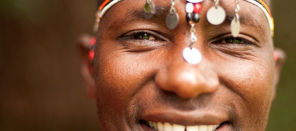 Traditionally dressed with beautiful beading at Lewa Wilderness Trails, Lewa Conservancy, Kenya - Image 9