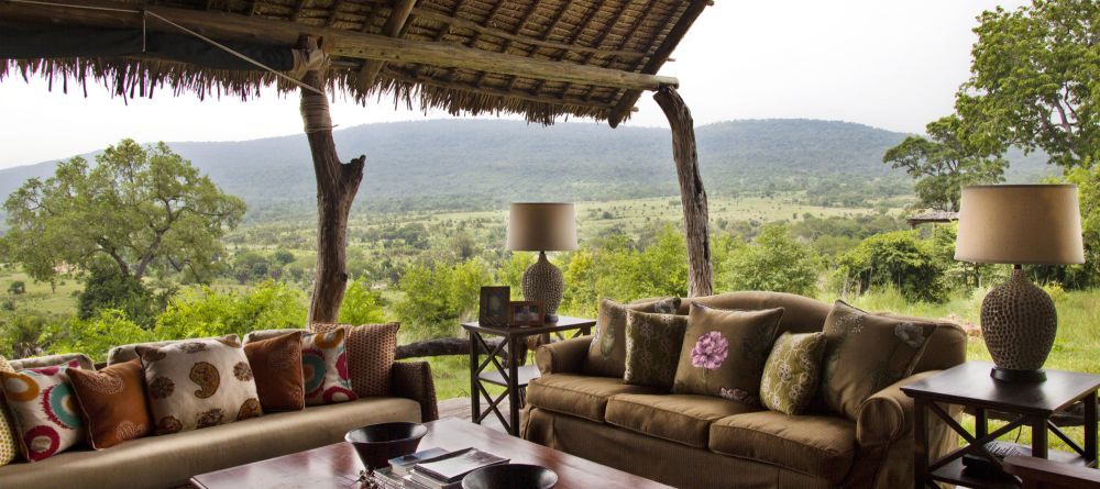 Open-air lounge at Beho Beho, Selous National Park, Tanzania - Image 9