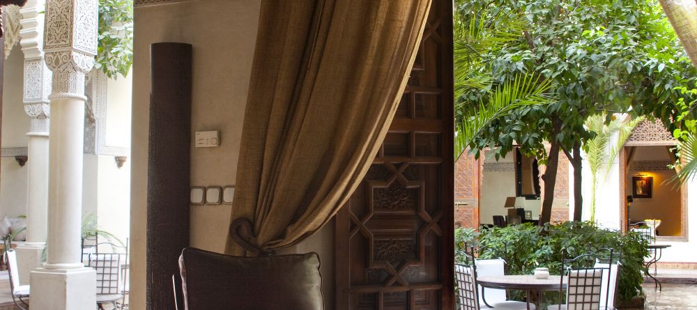 Lounge by main courtyard at Villa des Orangers, Marrakech, Morocco - Image 3