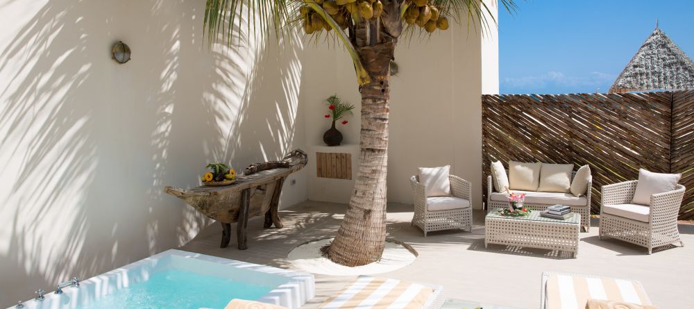 The Luxury Villa private plunge pool and lounge area at Gold Zanzibar Beach House & Spa, Zanzibar, Tanzania  - Image 4