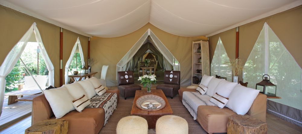 The lounge of the main tent at Naibor Camp, Masai Mara National Reserve, Kenya - Image 12