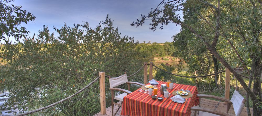 Breakfast on the patio overlooking the river at Naibor Camp, Masai Mara National Reserve, Kenya - Image 16