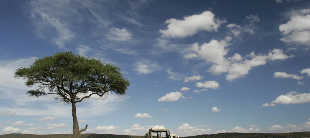 Relaxing in a hammock under the blue skies at Naibor Camp, Masai Mara National Reserve, Kenya - Image 3