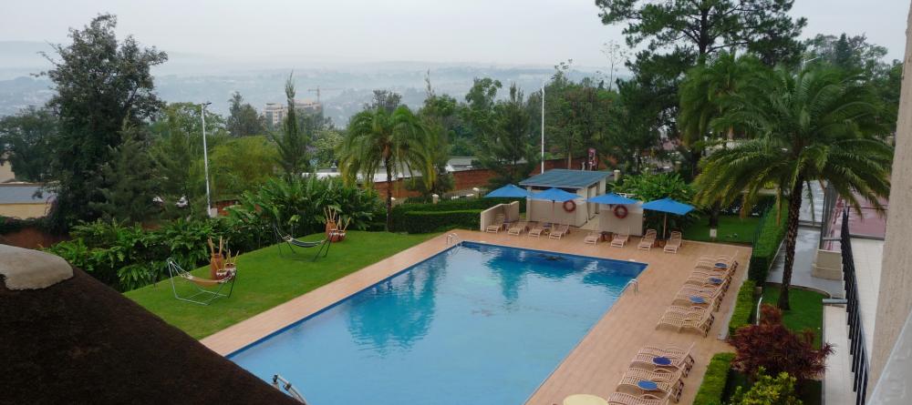 Pool and view over the city at Hotel des Mille Collines, Kigali, Rwanda - Image 1
