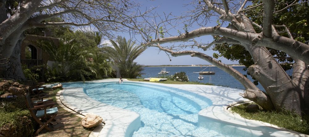 Pool with baobab trees at Peponi Hotel, Lamu Island, Kenya - Image 4
