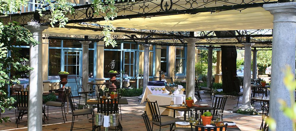 Restaurant terrace at Franschhoek Country House, Franschhoek, South Africa - Image 1