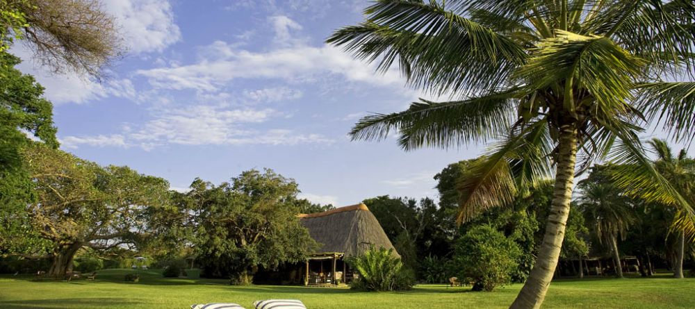 The lawns with outdoor seating at Rusinga Island Lodge, Lake Victoria, Kenya - Image 3