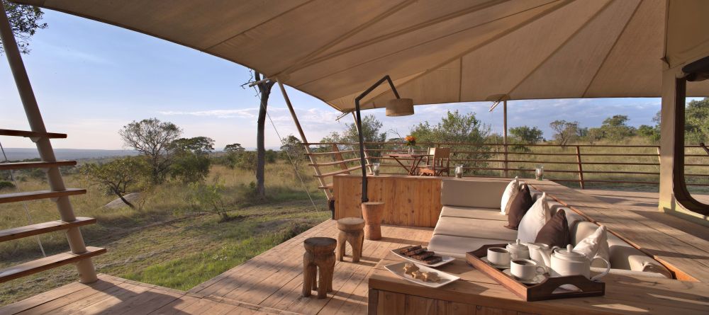 Watch the sun sink into the horizon from the comfort of private verandasr at Serengeti Bushtops Camp, Serengeti National Park, Tanzania - Image 11