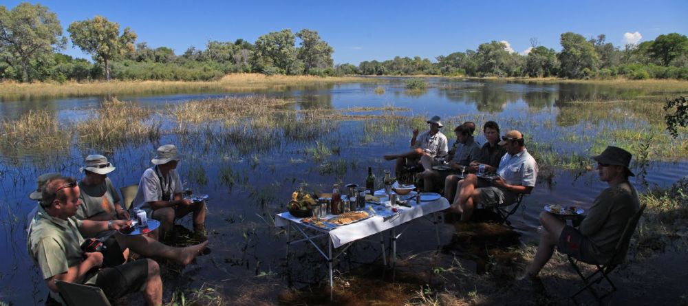 Lunch break on Selinda Canoe Trail, Linyati Wetlands, Botswana - Image 12