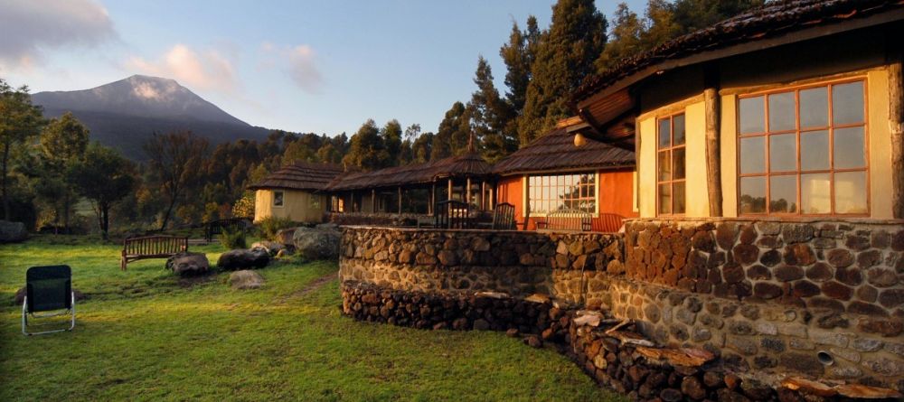 Exterior at sunset at Mount Gahinga Lodge, Mgahinga National Park, Uganda - Image 4
