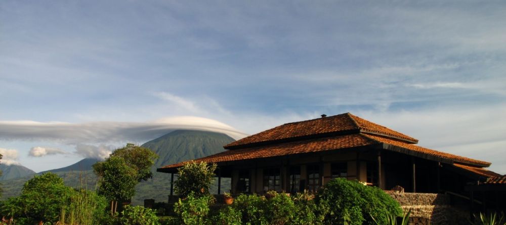 Setting with volcano in background at Virunga Lodge, Volcanoes National Park, Uganda - Image 31