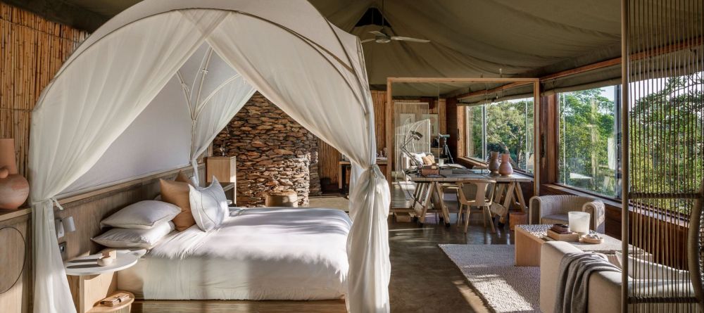 Bedroom at Faru Faru River Lodge, Grumeti Private Reserve, Tanzania - Image 4