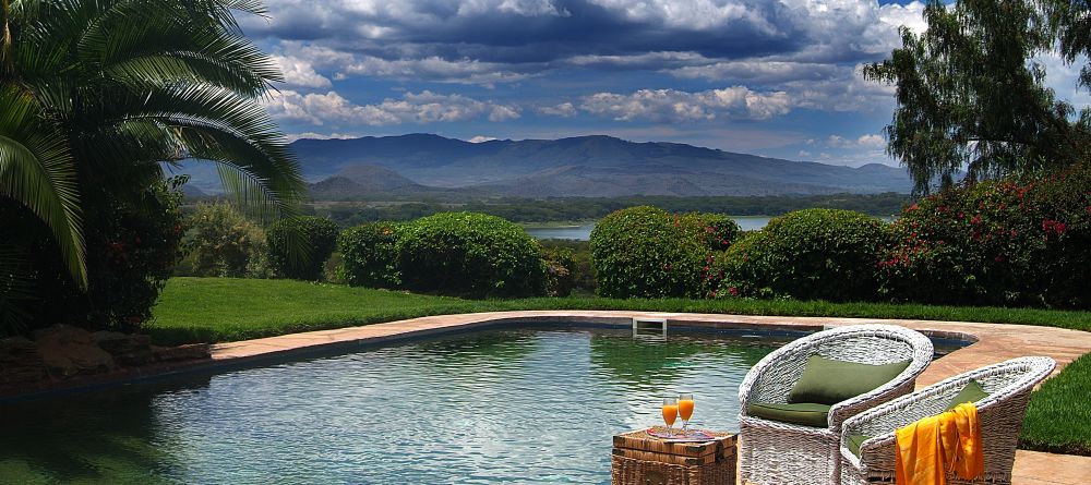Swimming pool at Kiangazi House, Lake Naivasha, Kenya by night - Image 4