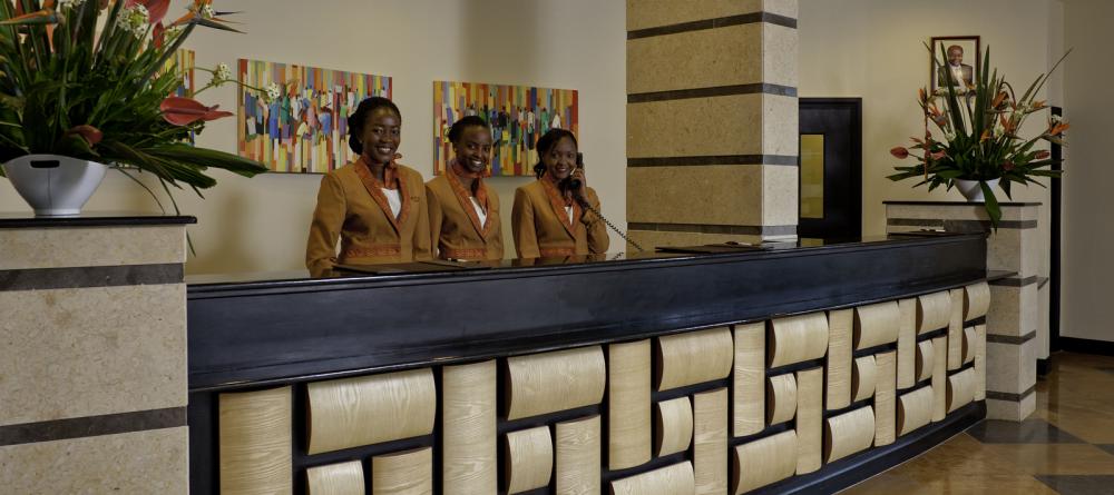 The friendly staff greet guests at the reception at The Boma Nairobi, Nairobi, Kenya - Image 8