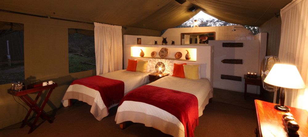 Tent interior at Elephant Valley Lodge, Chobe National Park, Botswana - Image 6