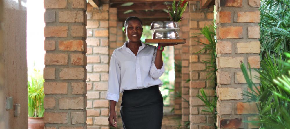 Waiter at Boma Lodge, Entebbe, Uganda - Image 10