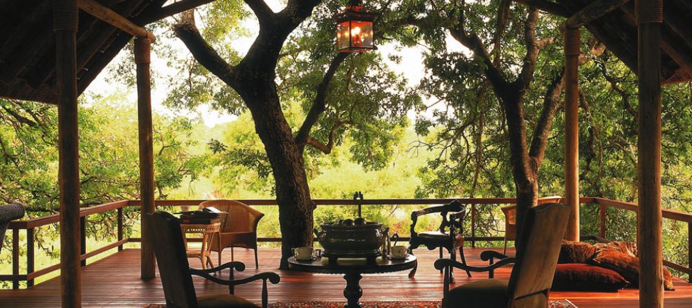 The main open-air lounge at Royal Malewane, Kruger National Park, South Africa - Image 7