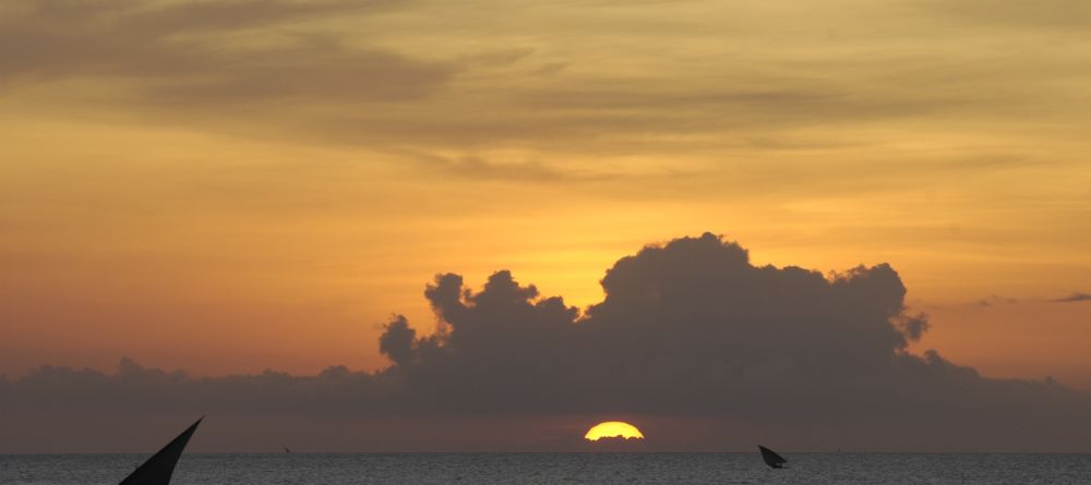 ZSI Dhow at sunset at Zanzibar Serena Inn, Stone Town, Zanzibar, Tanzania - Image 1