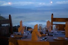 View from dining room at Ngorongoro Serena Lodge, Ngorongoro Crater, Tanzania