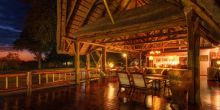 The lounge area at the Khwai River Lodge, Moremi Game Reserve, Botswana