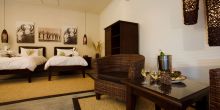 The guest accommodation at Namutoni Rest Camp, Etosha National Park, Namibia