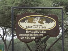 The welcome sign at Tarangire Osupuko Lodge, Tarangire National Park, Tanzania (Mango staff photo)