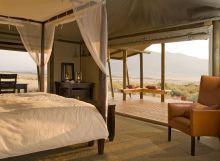 Tent interior at Wolwedans Dune Camp, NamibRand Nature Reserve, Namibia