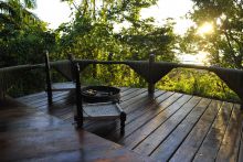 Patio at Kungwe Beach Lodge, Mahale Mountains National Park, Tanzania