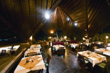 The dining area at New Emerald Cove, Praslin, Seychelles