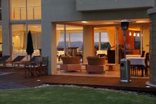 The outdoor lounge area at Vertigo Boutique Hotel, Windhoek, Namibia